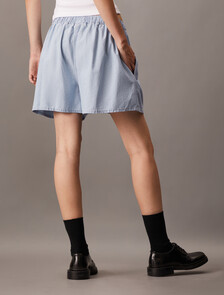 Relaxed Denim Boxer Shorts, Denim Light, hi-res