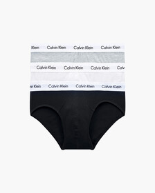 3 Pack Hip Briefs, 1 Black/ 1 Grey Heather/ 1 White, hi-res
