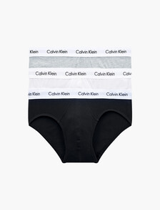 3 Pack Hip Briefs, 1 Black/ 1 White/ 1 Grey Heather, hi-res
