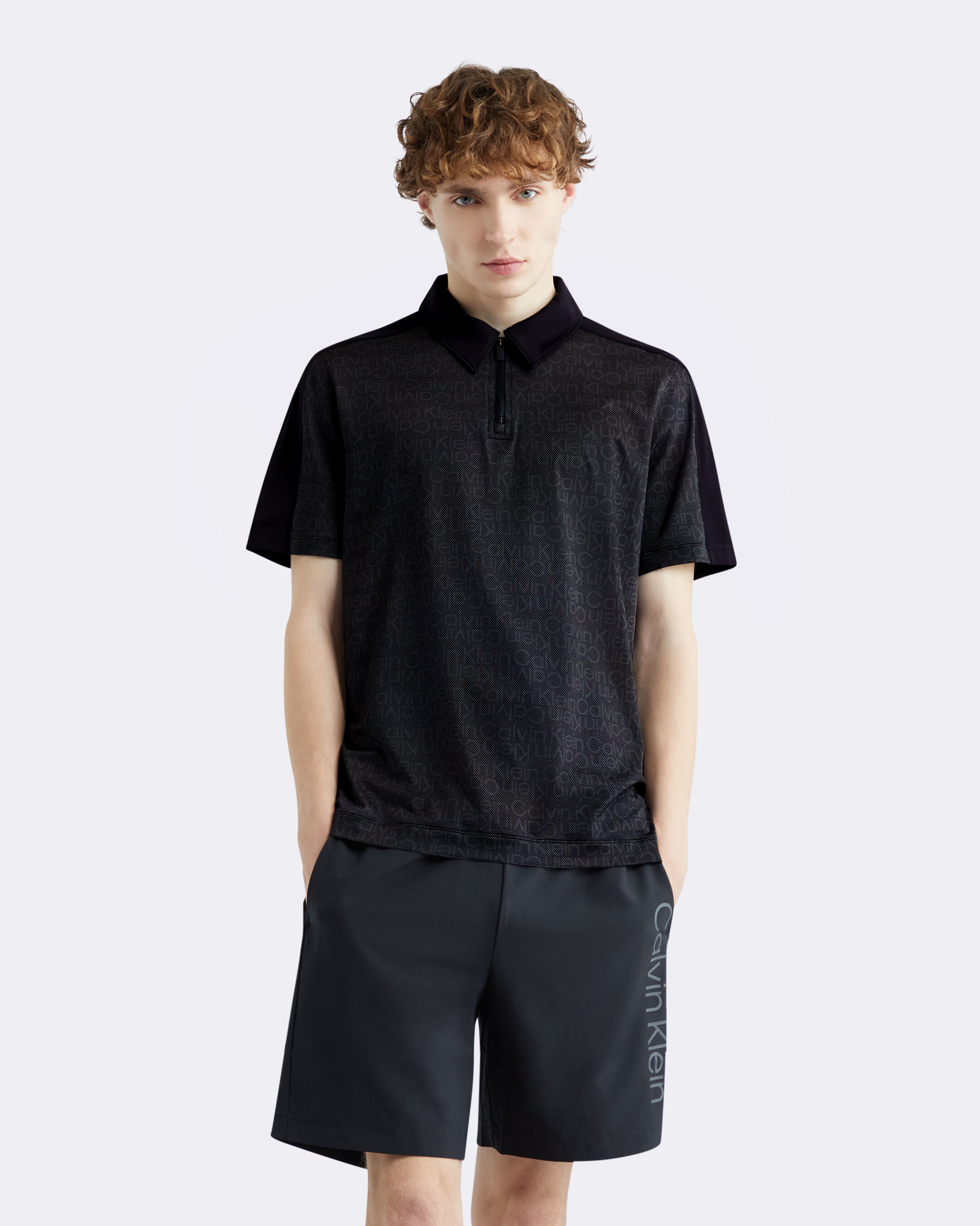 Logo Mesh Sport Polo black Calvin Klein Malaysia