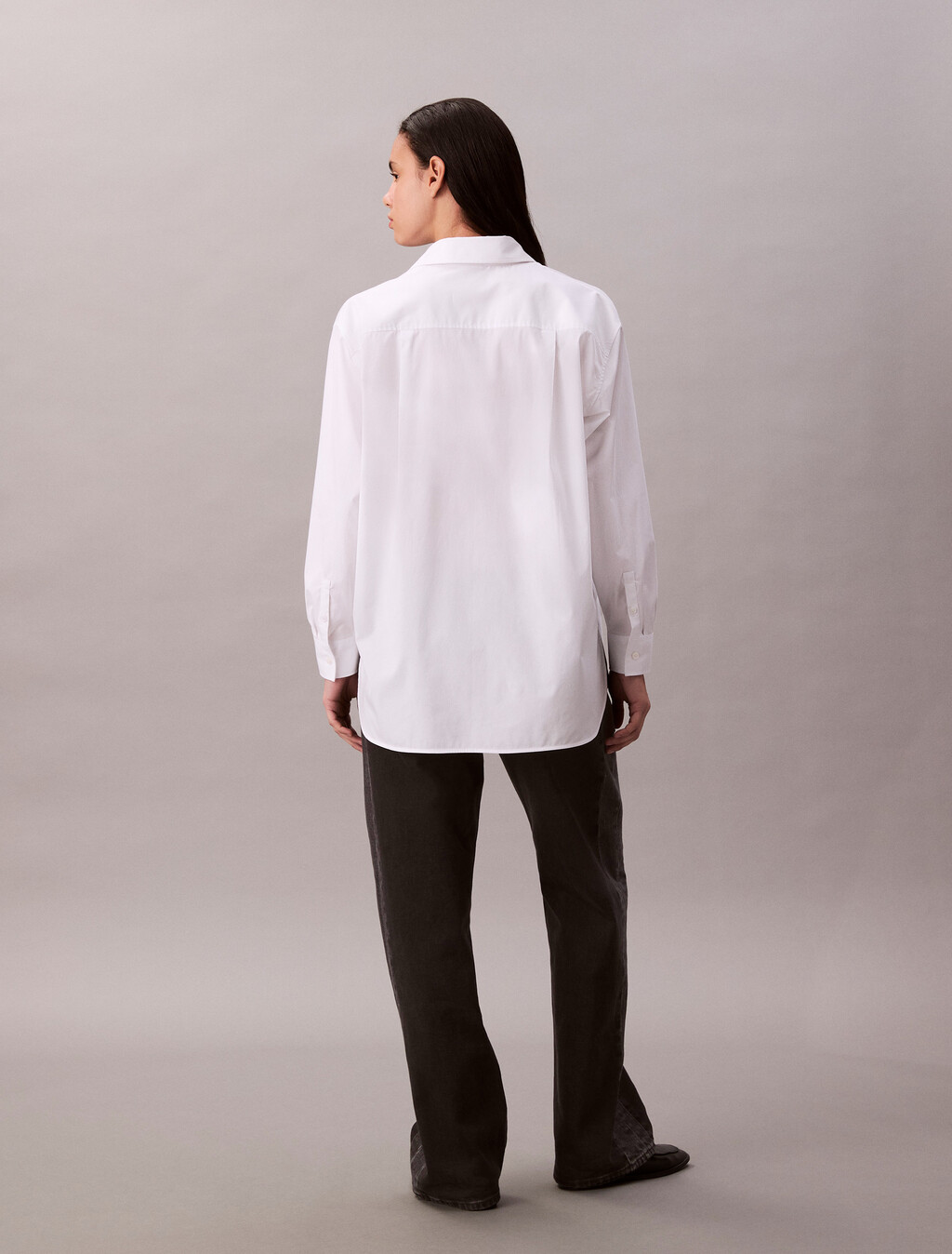Poplin Relaxed Shirt, Brilliant White, hi-res