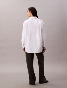 Poplin Relaxed Shirt, Brilliant White, hi-res