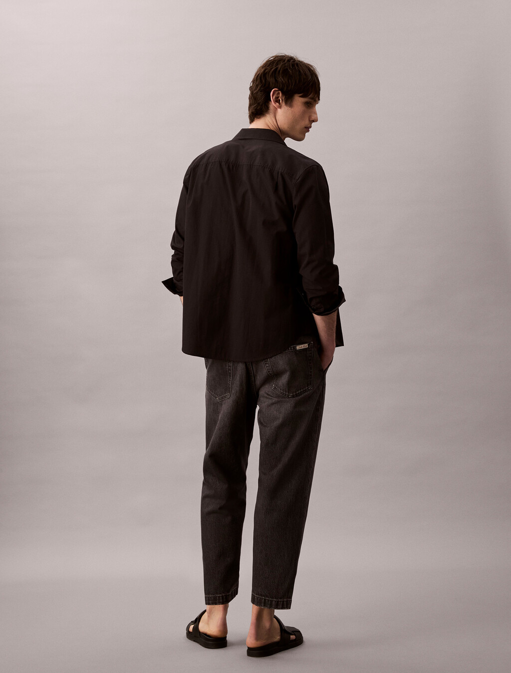90's Tapered Cropped Jeans, TUMBLED BLACK, hi-res