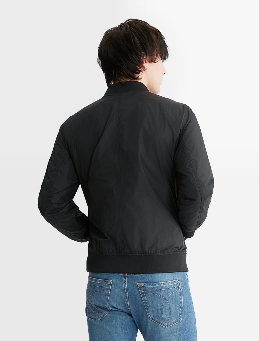 CK Badge Nylon Bomber Jacket, Ck Black, hi-res