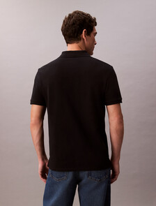 Cotton Piqué Polo Shirt, Black, hi-res