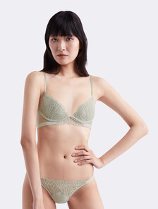 Lace Bikini Briefs, Moss Gray, hi-res