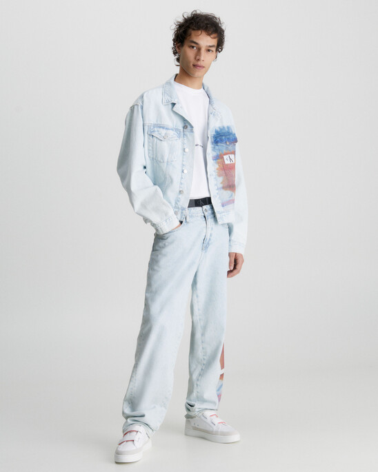 90'S STRAIGHT PRINTED JEANS