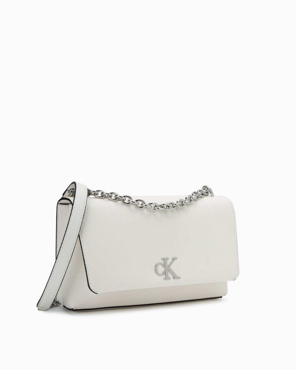 CKJ Minimal Monogram Chain Crossbody, BRIGHT WHITE, hi-res