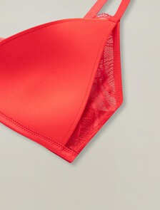 Year of the Dragon Lace Triangle Bra, ROUGE, hi-res