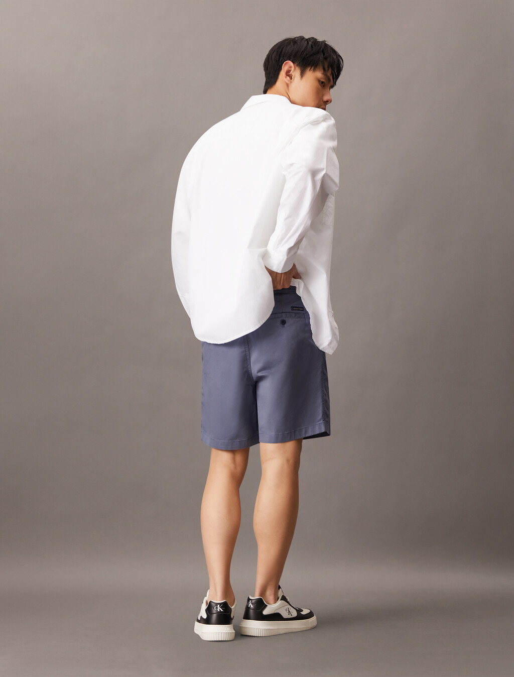 Signature Cotton Chino Short, Grisaille, hi-res