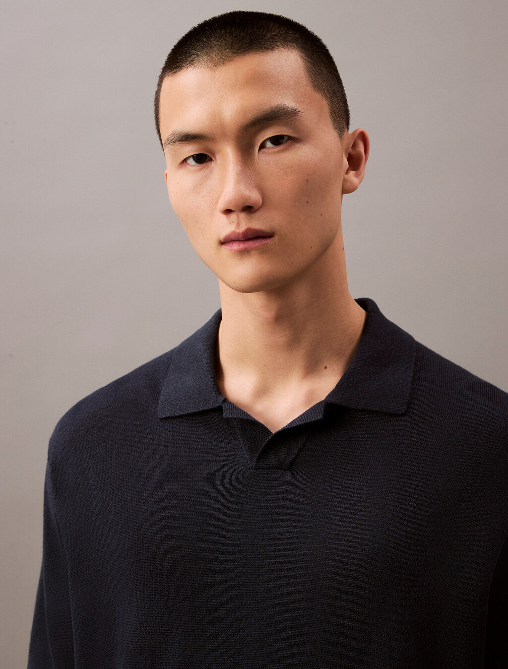 Linen Blend Short Sleeve Jumper, Carbon, hi-res
