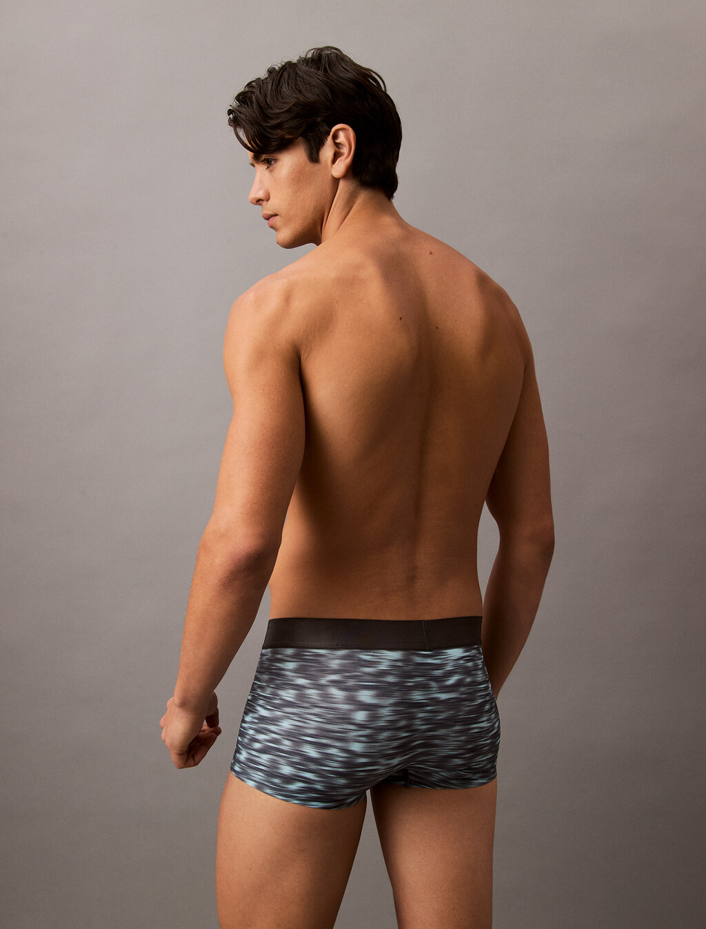 Brushed Microfiber Stretch Low Rise Trunk, 18843 DOWNPOUR PRINT+SPEAKEASY, hi-res