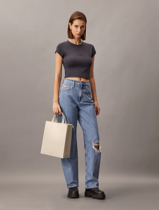 CK Paper Bag Leather Mini Tote