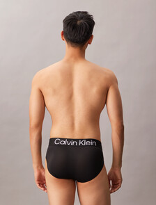 Microfiber Stretch Bold Logo Hip Brief 3 Pack, BLACK/BLACK/BLACK, hi-res