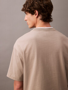 Calvin Logo Crew Neck Tee, Vintage Khaki, hi-res