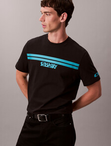 Racer Stripe Graphic Tee, Black, hi-res