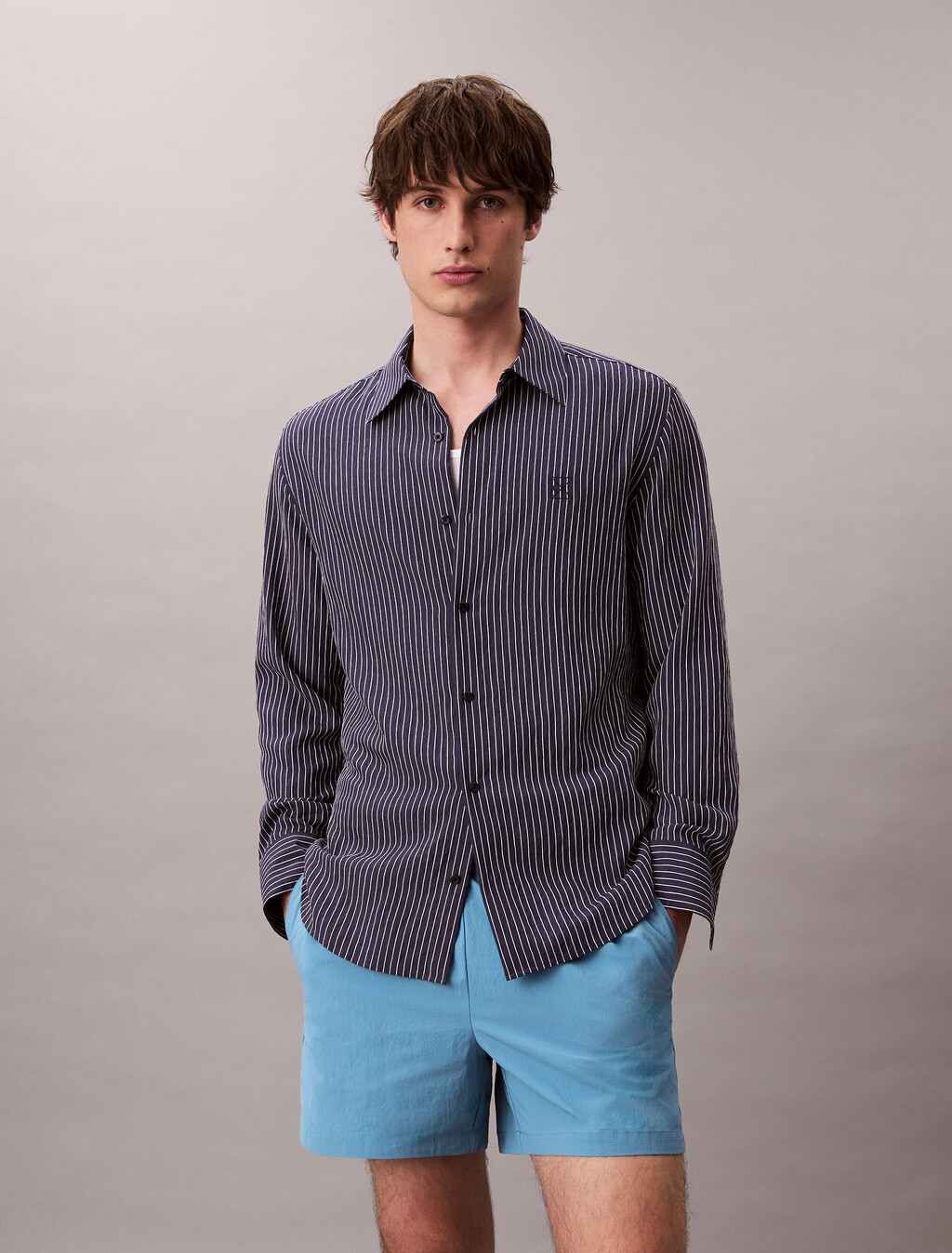 Ripstop Nylon Pull On Short, Blue Steam, hi-res