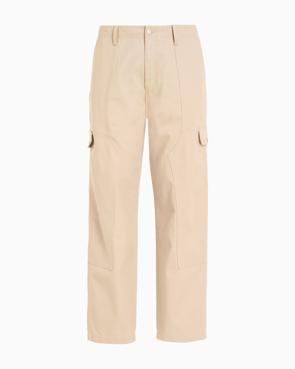 Cotton Canvas Cargo Pants, Travertine, hi-res