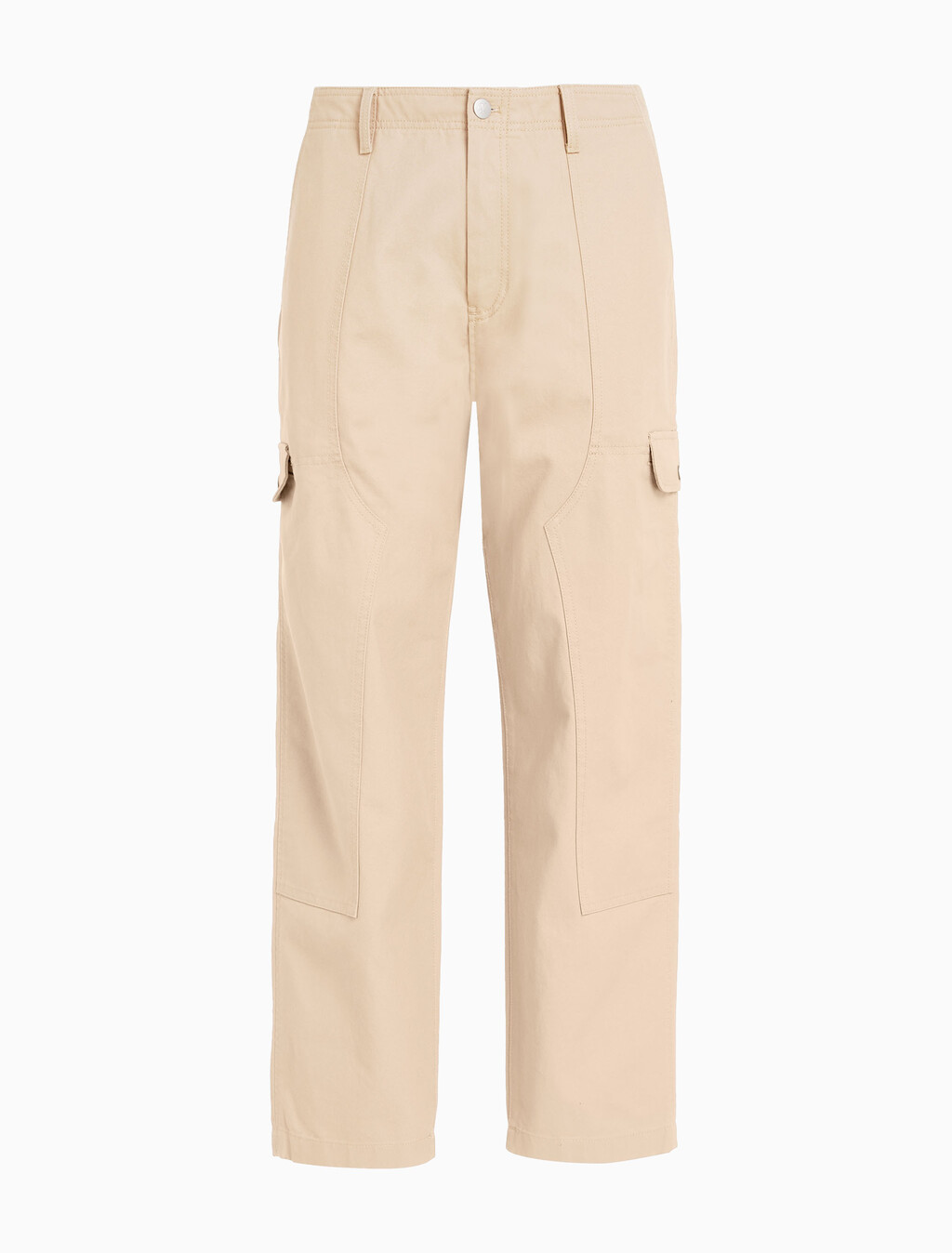 Cotton Canvas Cargo Pants, Travertine, hi-res