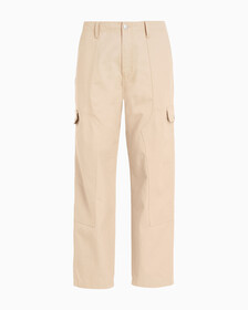 Cotton Canvas Cargo Pants, Travertine, hi-res