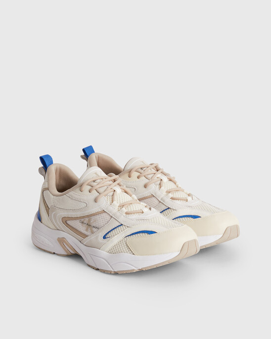 SUEDE AND MESH TRAINERS