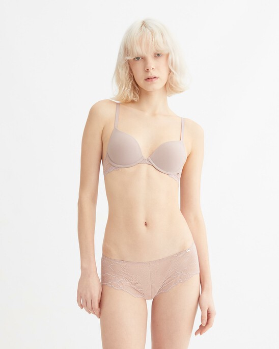 SCALLOPED LACE LIGHTLY LINED DEMI BRA
