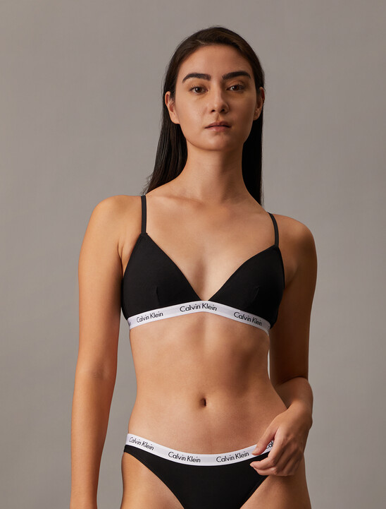 Carousel Rib Knit Lightly Lined Triangle Bra