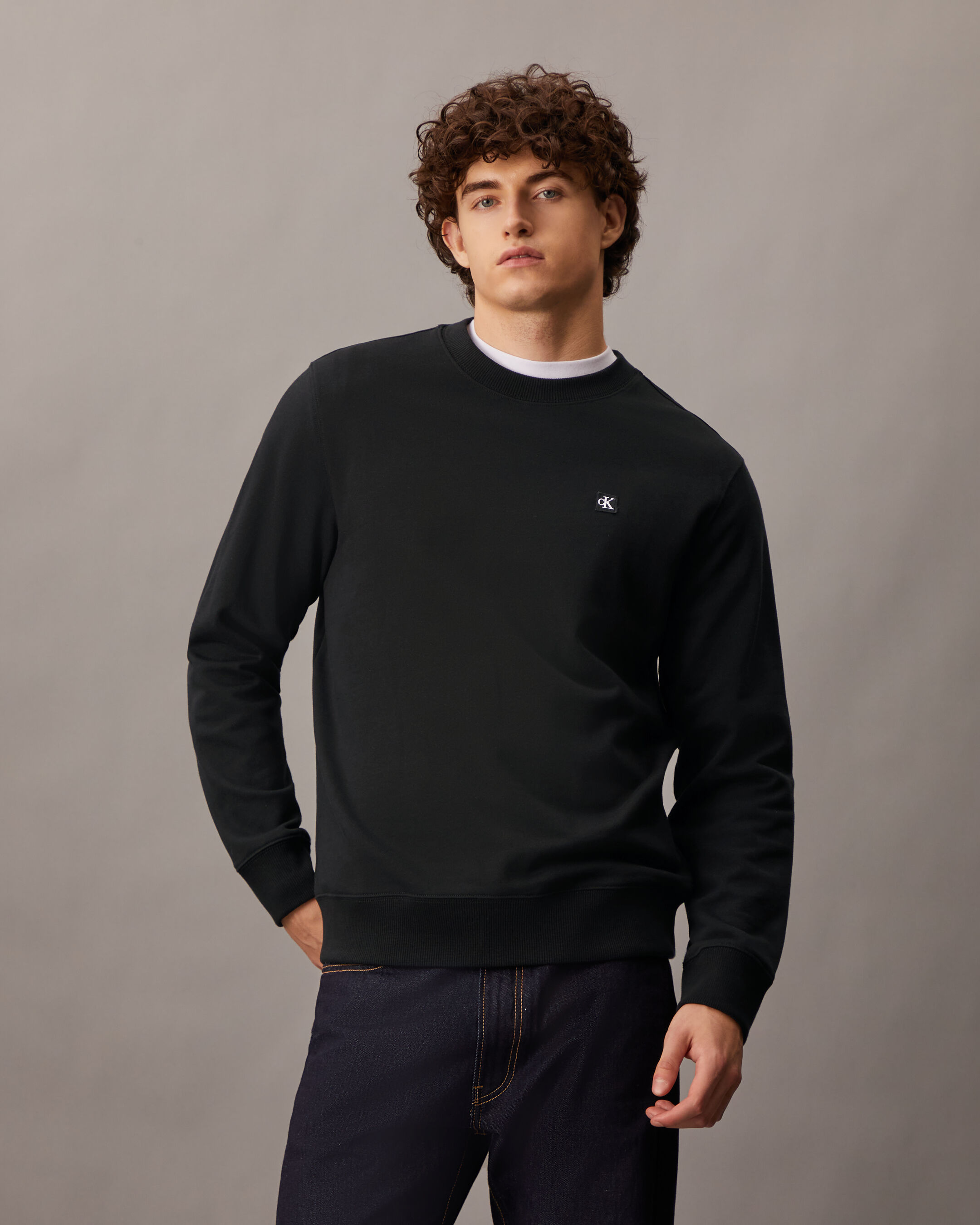 Ck black sweatshirt clearance
