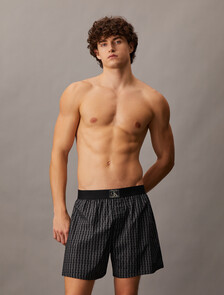 1966 Fashion Lounge Traditional Boxers, CRESCENT PRINT_ASH, hi-res