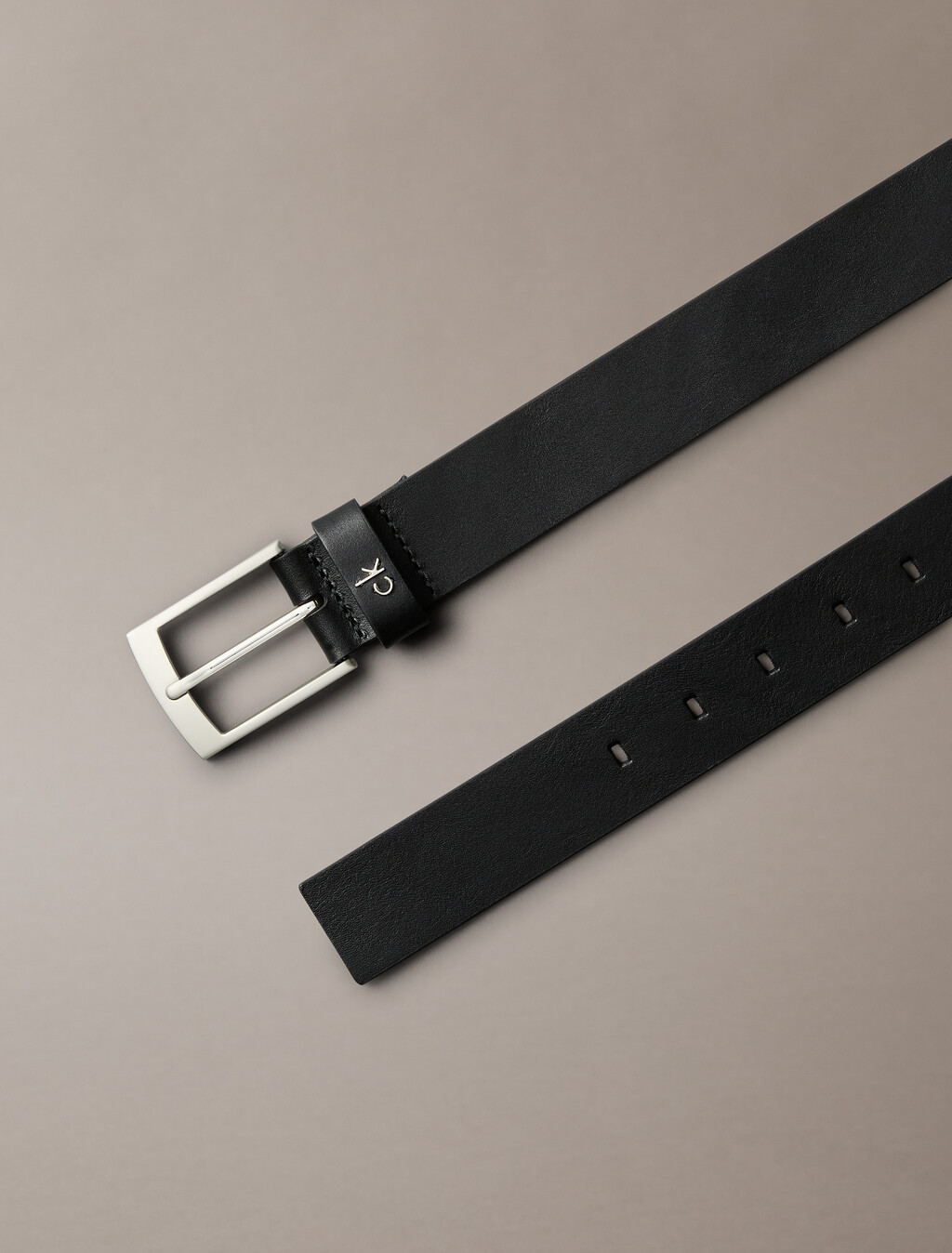 Classic Square Buckle Belt, Black/Brushed Nickel, hi-res
