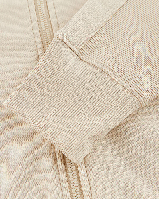 INFINITE COOL MONOGRAM CROPPED ZIP UP HOODIE