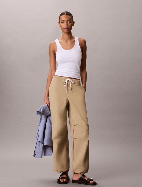 Relaxed Soft Nylon Trousers
