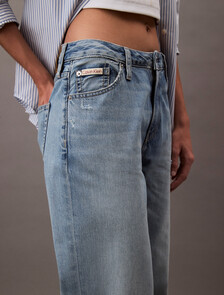 Cooling Relaxed Straight Jeans, RAMS HEAD, hi-res