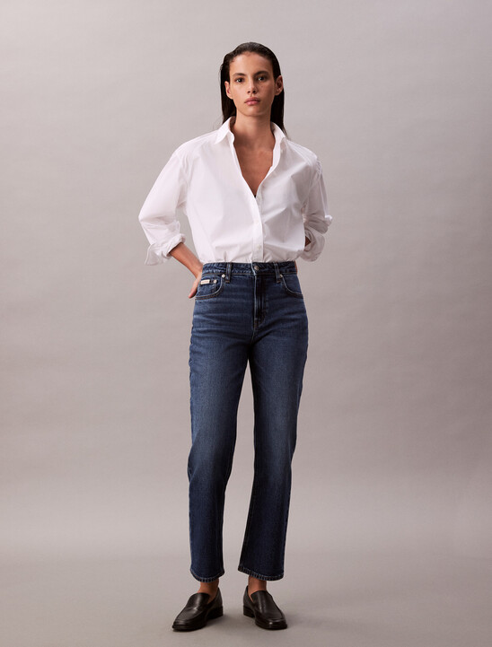 Solid Boxy Cropped Shirt