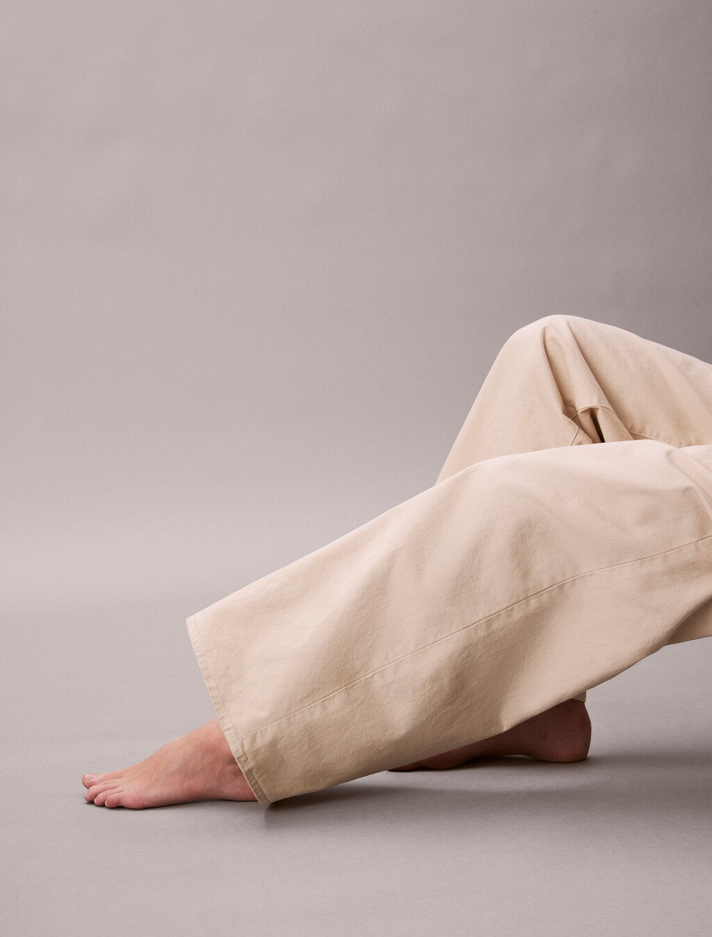 Super Wide Leg Twill Trousers, Fog, hi-res