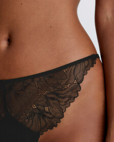 Lace Bikini Briefs, BLACK, hi-res