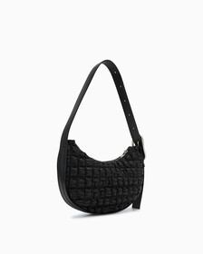 CKJ Crescent Handbag, BLACK, hi-res