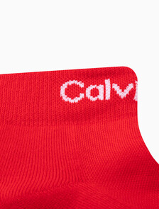 Monogram Cushion Low Cut Sock 2 Pack, RED ASSORT, hi-res