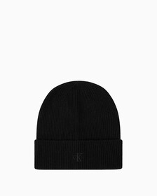 Cotton Cashmere Beanie, BLACK, hi-res