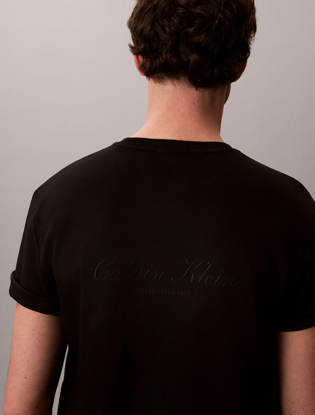 Script Logo Tee, Black, hi-res