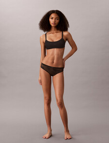 Lightly Lined Bralette - Icon Stretch Lace, Black, hi-res