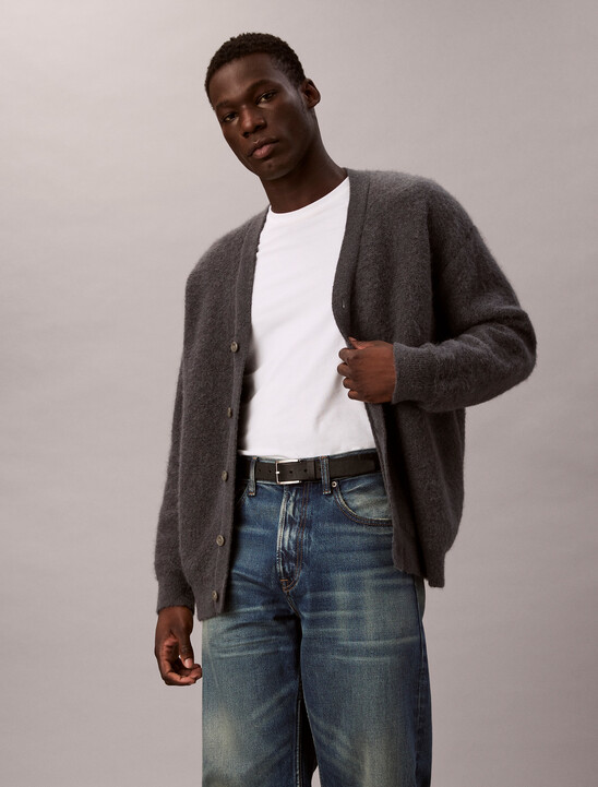 Brushed Alpaca Blend Cardigan Jumper