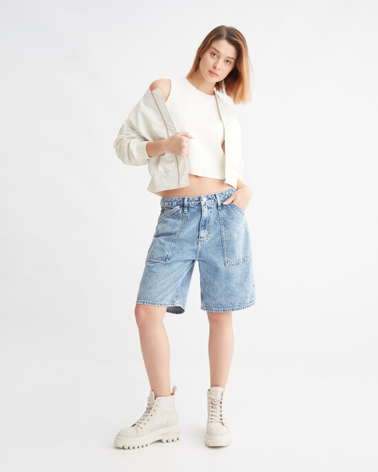 Reconsidered 90s Straight Utility Shorts