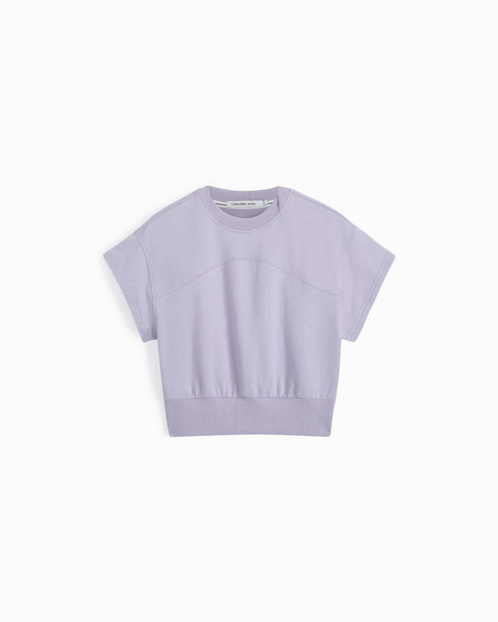 Feminine Seaming Cropped Top, Lavender Aura, hi-res