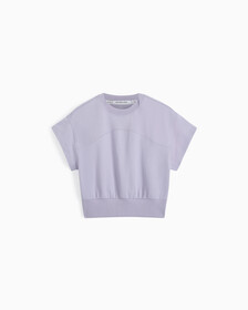 Feminine Seaming Cropped Top, Lavender Aura, hi-res