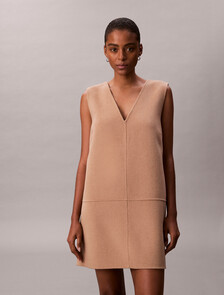Double Face Wool Dress, Amphora, hi-res