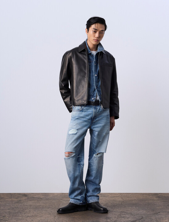 Jung Kook for Calvin Klein Leather Racer Jacket