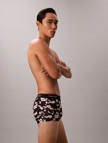 Icon Microfiber Stretch Low Rise Trunk, Cherry Blossom Black, hi-res