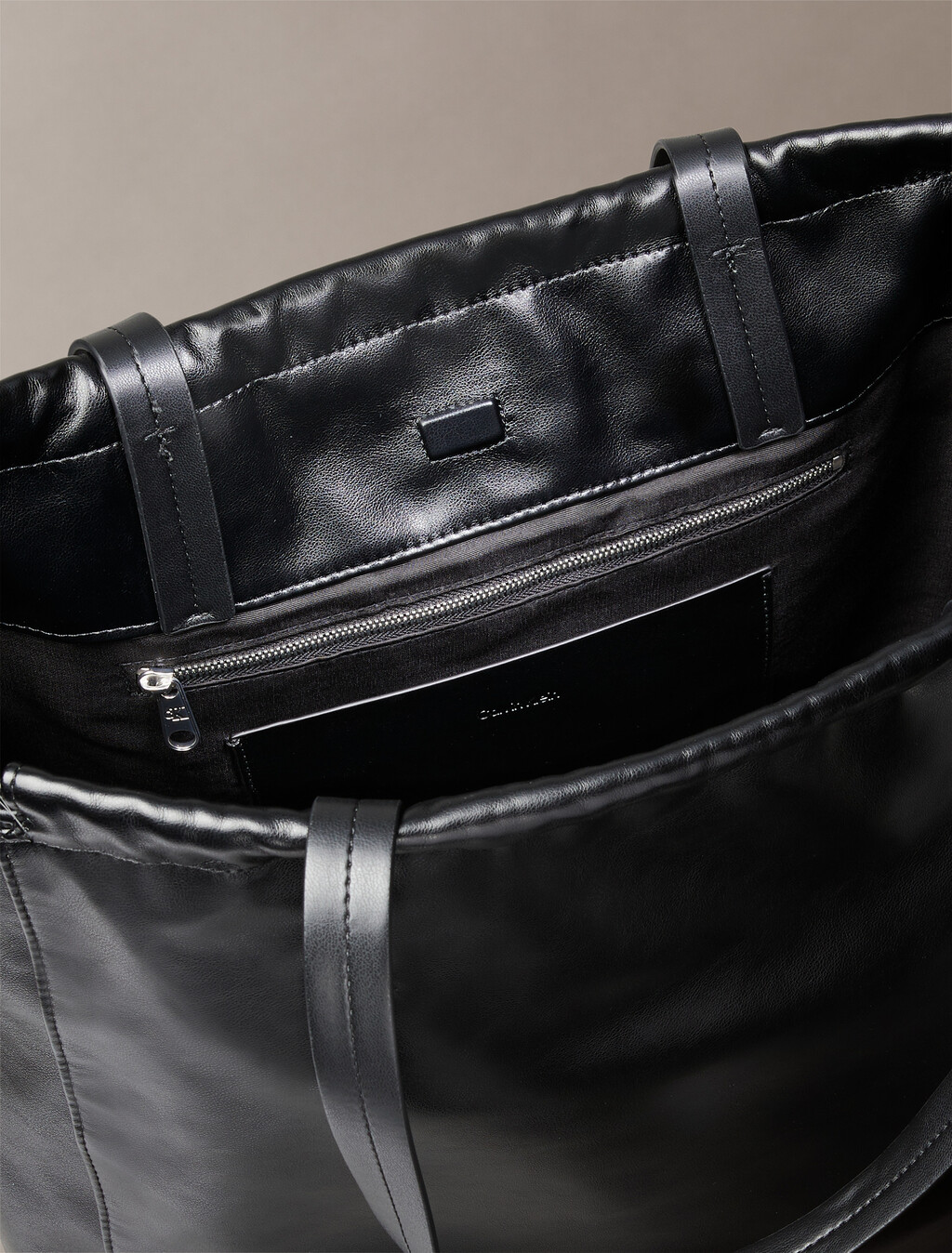 Drawstring Tote, Black, hi-res