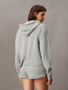 Icon Cotton Terry Zip Sleep Hoodie, Grey Heather, hi-res